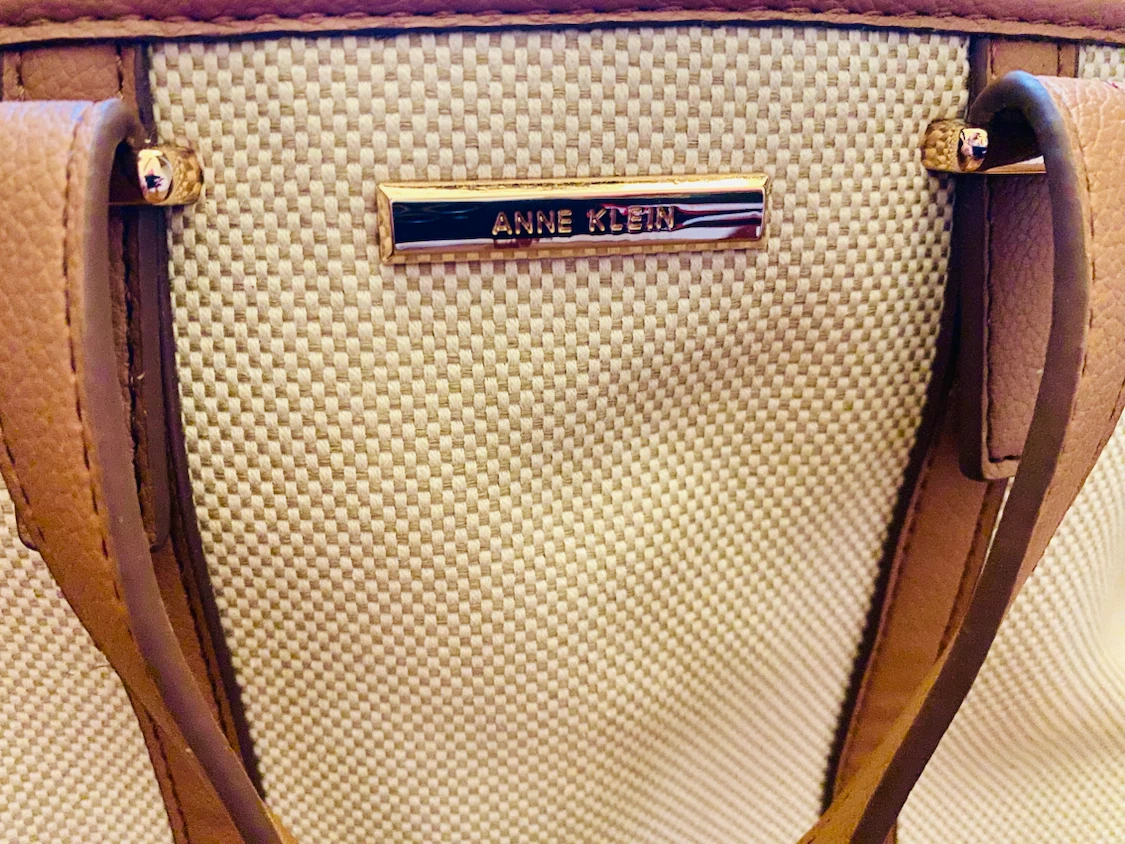 Anne Klein Canvas Tote Bag with Leather Trim - photo 4