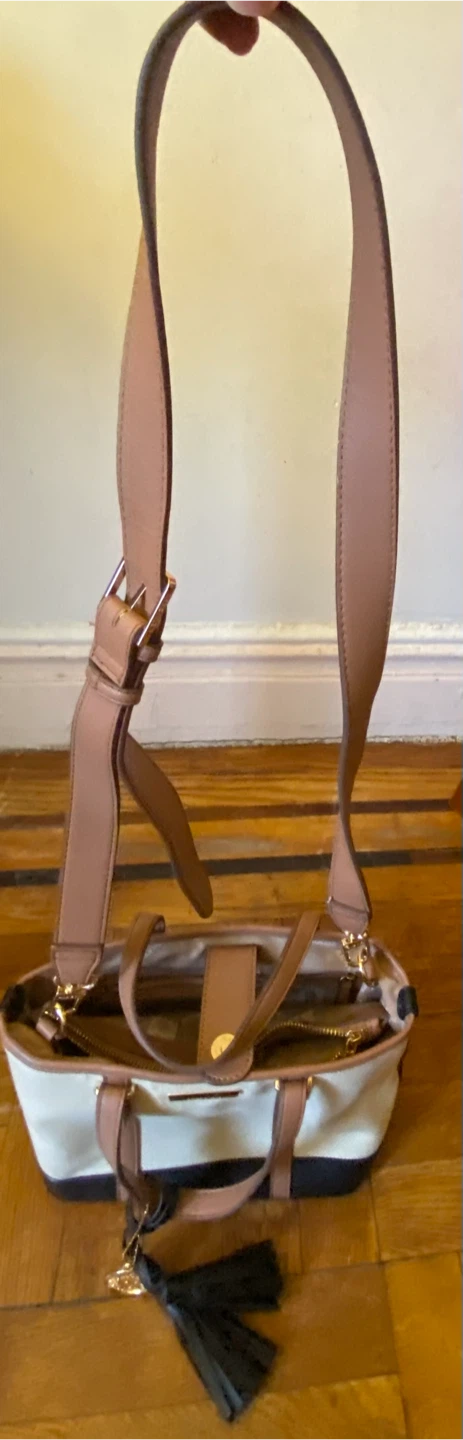 Anne Klein Canvas Tote Bag with Leather Trim - photo 5