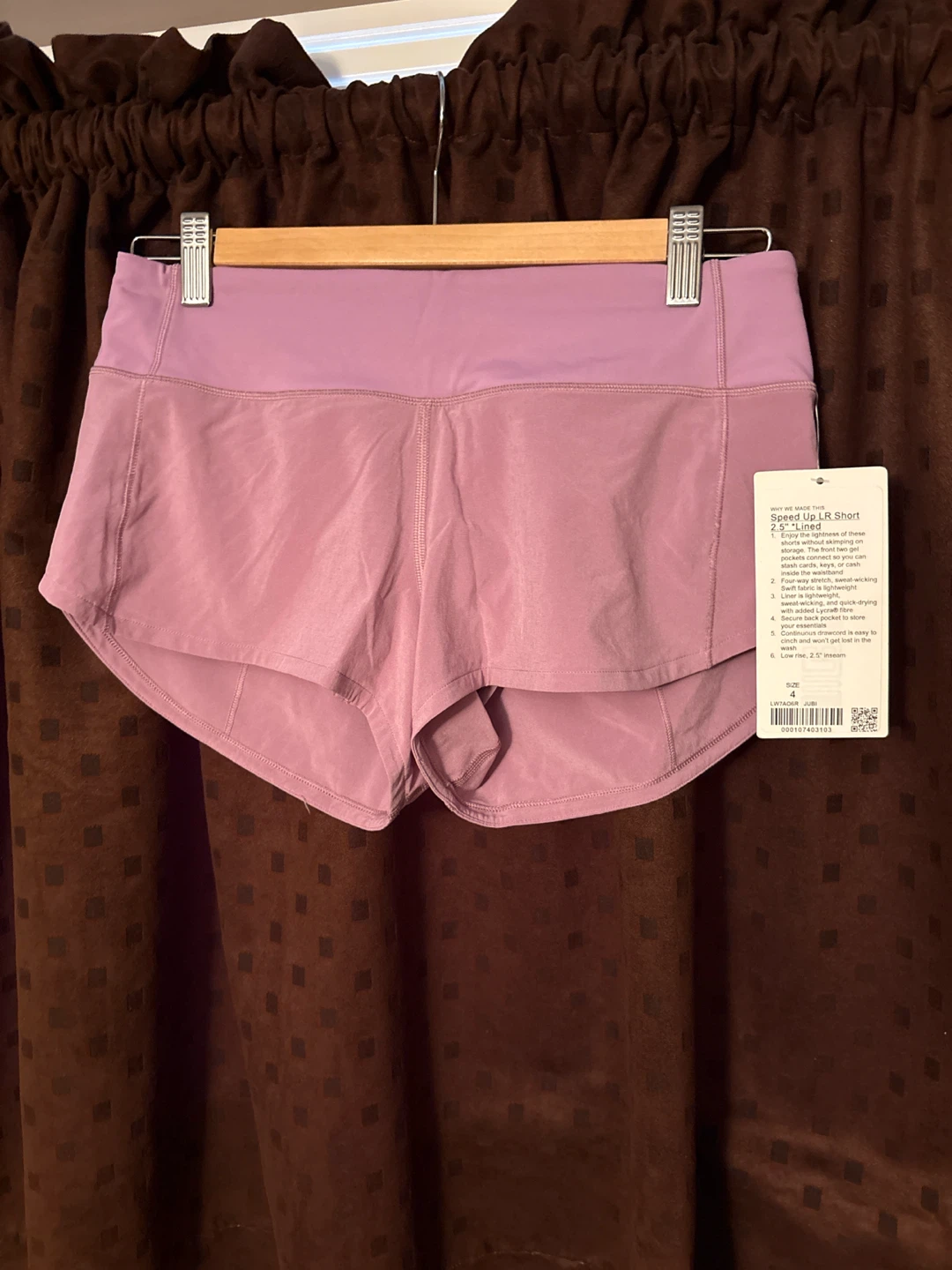 Lululemon Speed Up LR 2.5” Short Lilac-Size 4