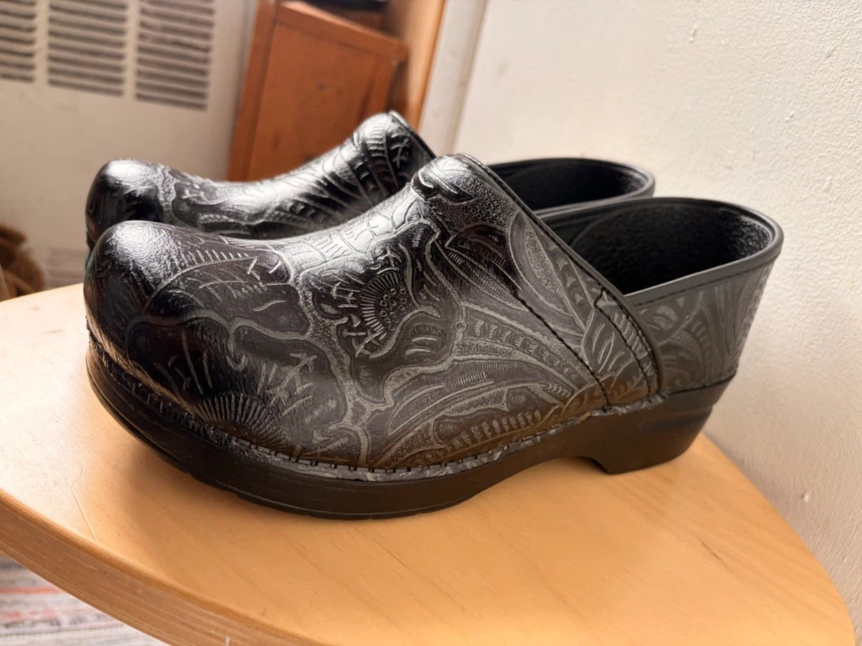 Dansko Paisley Black Professional Clogs Size 40 W - photo 2
