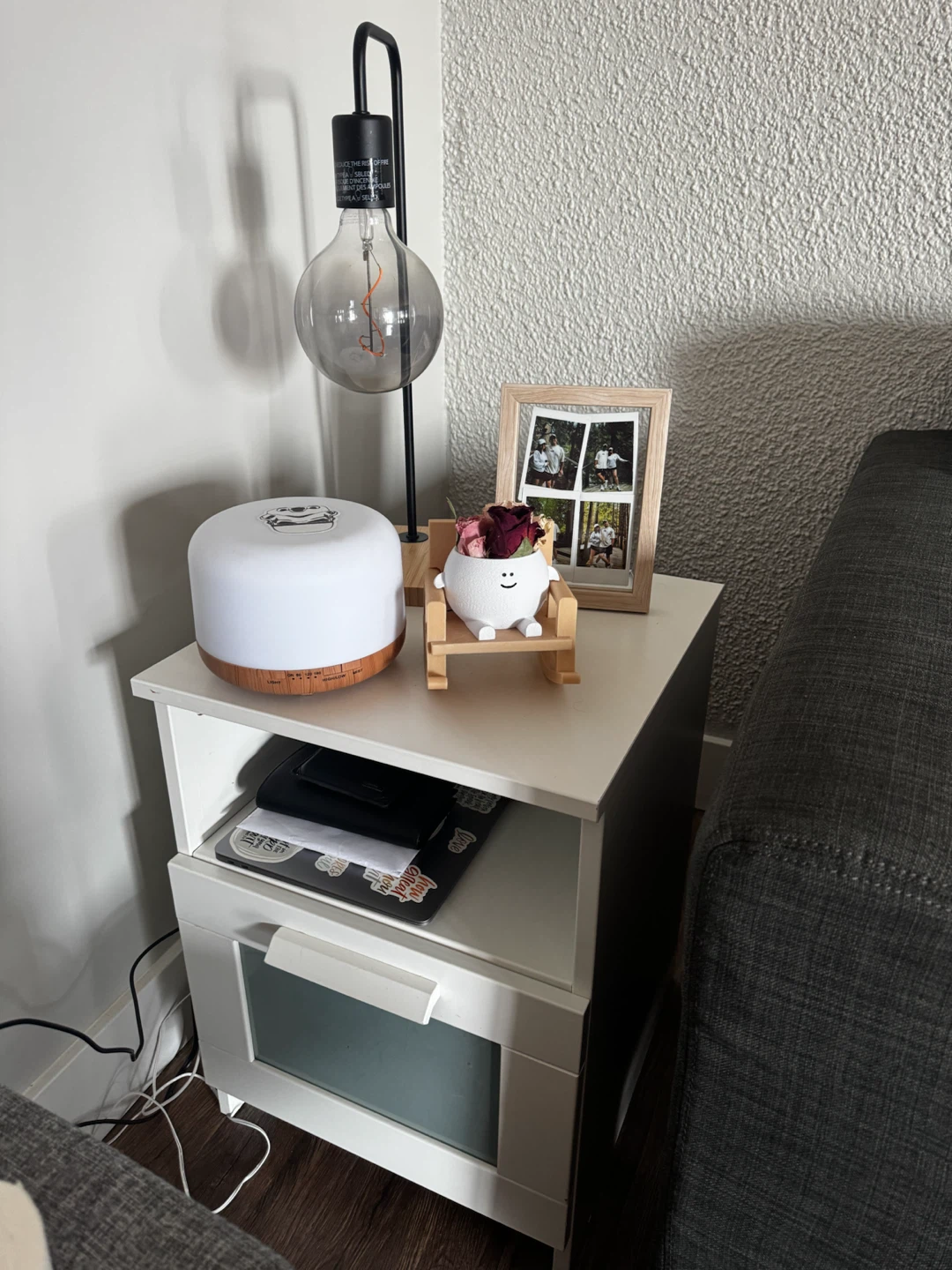 Side table with free ikea lamp