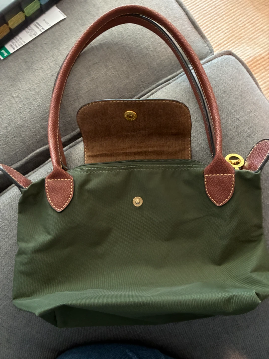 Faux Mini Tote Bag - Green