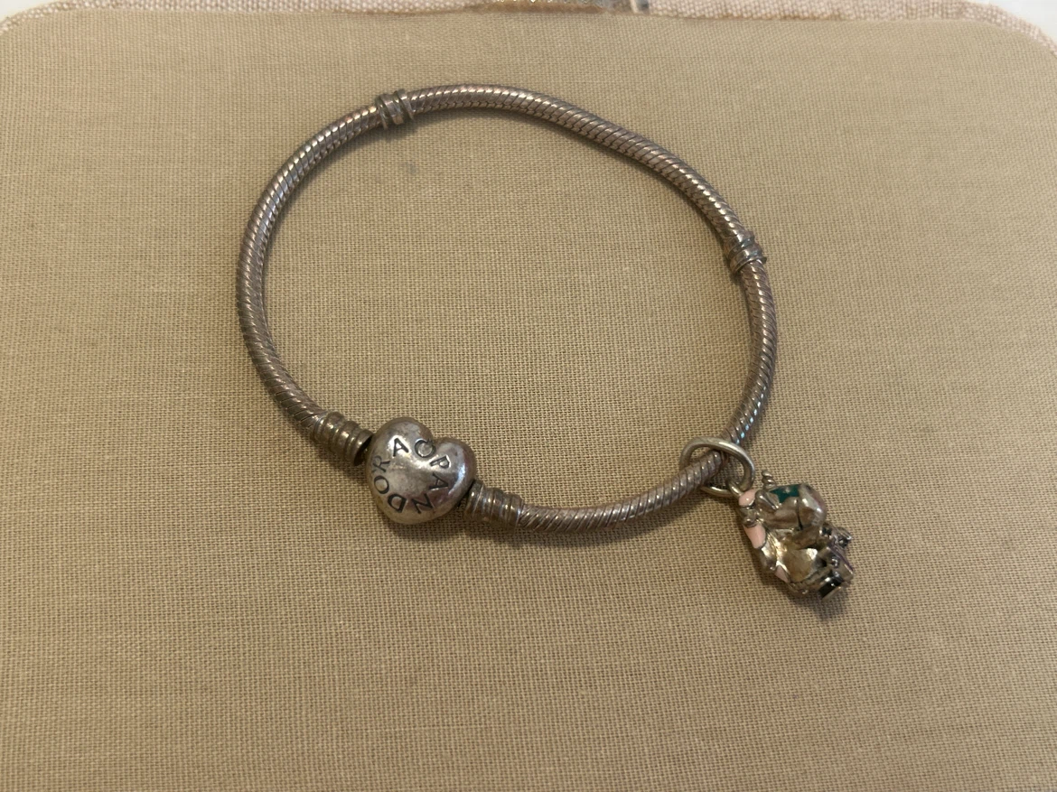 Pandora Moments Heart Clasp Snake Chain Bracelet