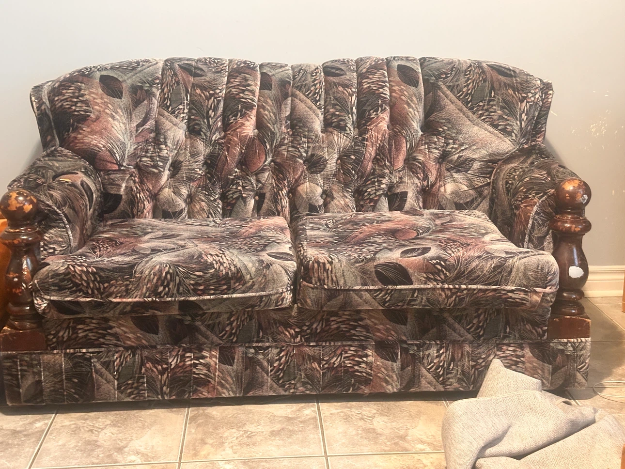 Vintage Loveseat - Patterned Fabric