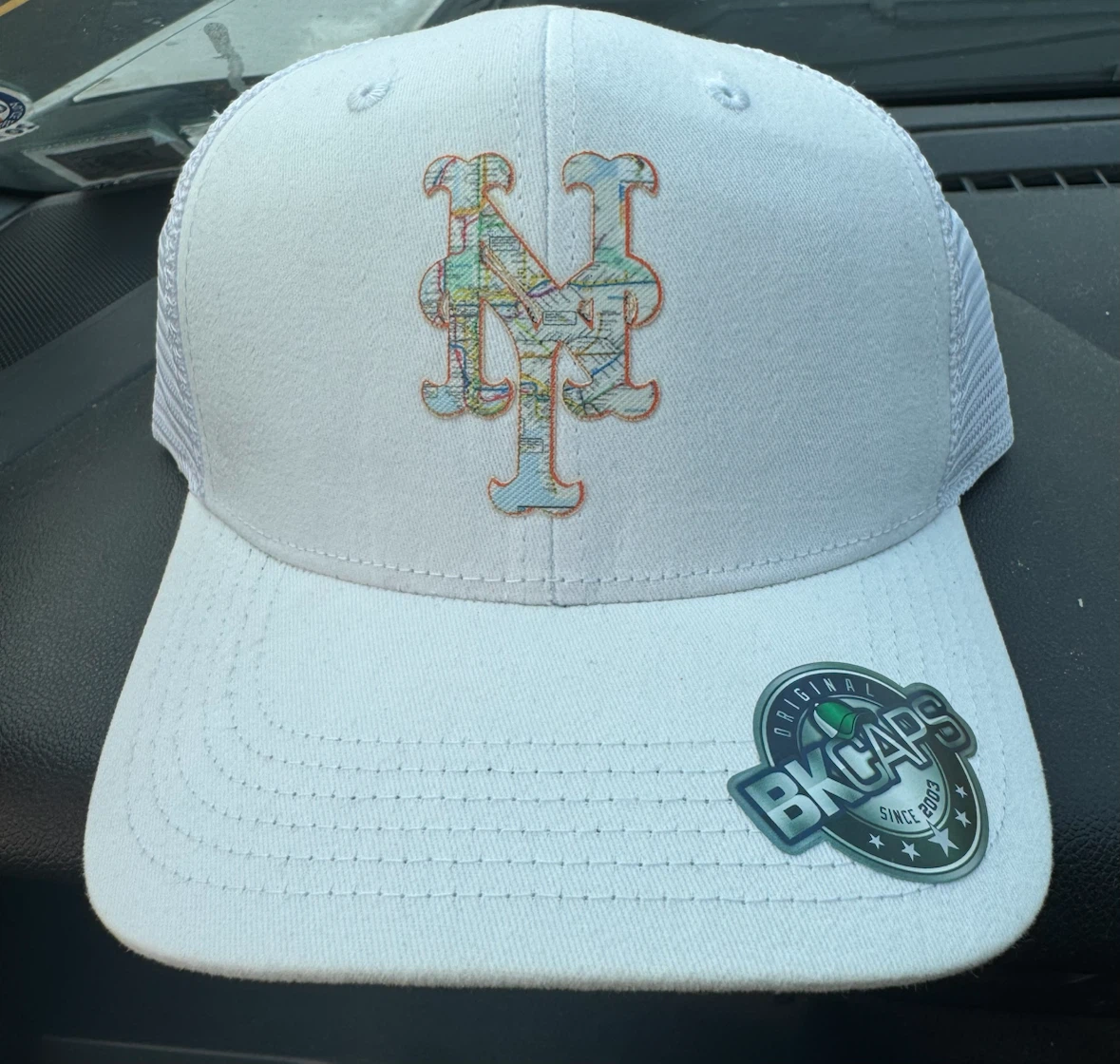 White Mets Subway Map Logo Trucker Hat