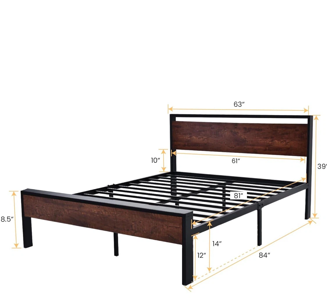 Full Bed Set - Metal Bed Frame +  Queen Mattress - photo 3