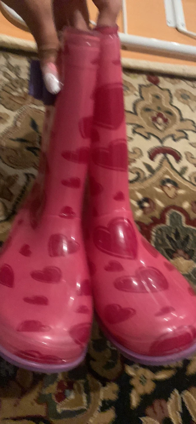 Pink Heart Rain Boots - photo 2