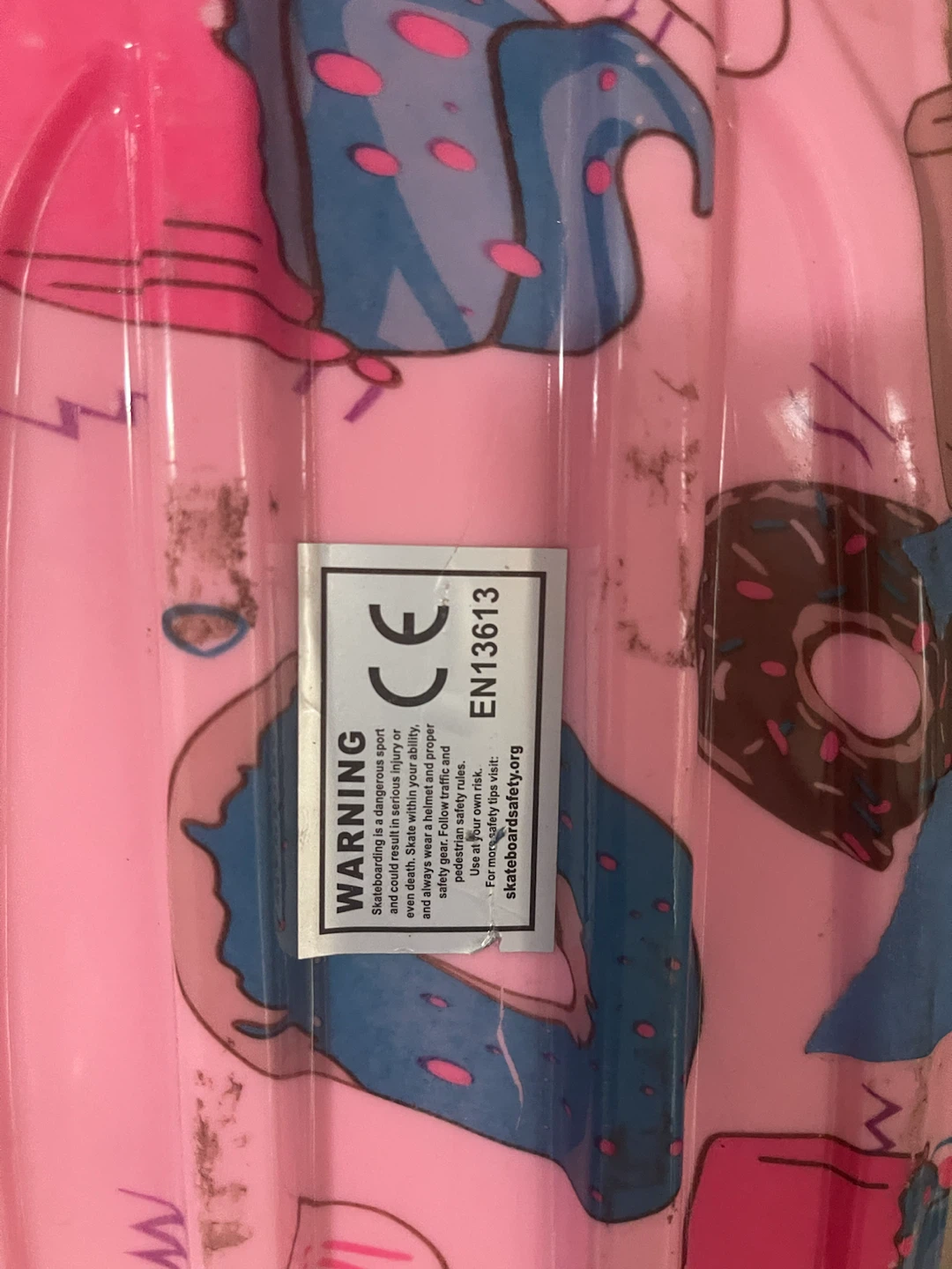 Pink Skateboard with Donut Design - photo 3