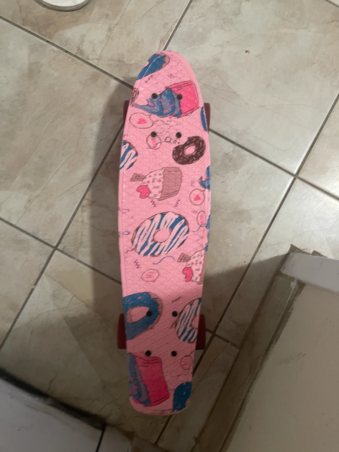 Pink Skateboard with Donut Design - photo 4