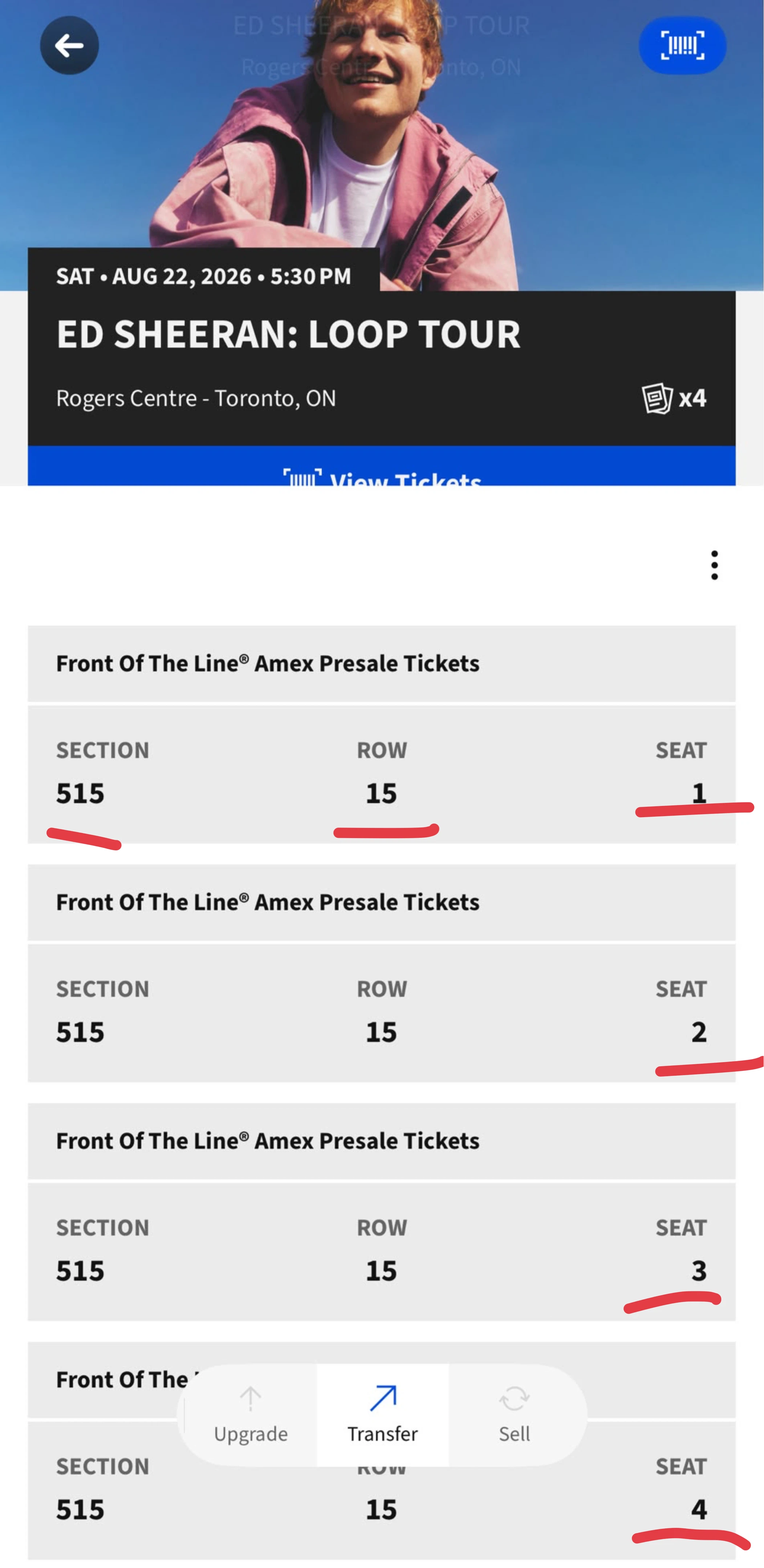 Ed Sheeran: Tour Tickets August 22, Saturday