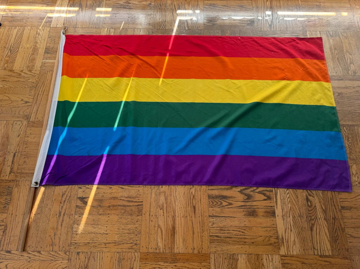 Two Pride flags