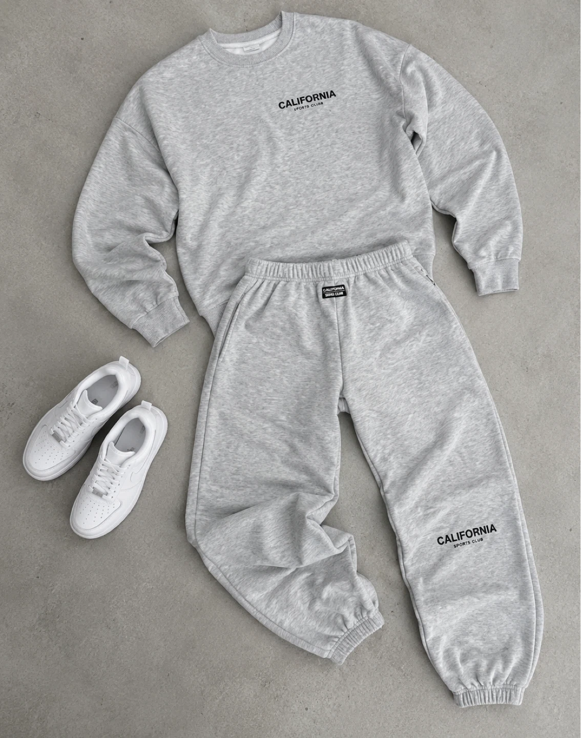 Grey Sweatshirt and Sweatpants Set