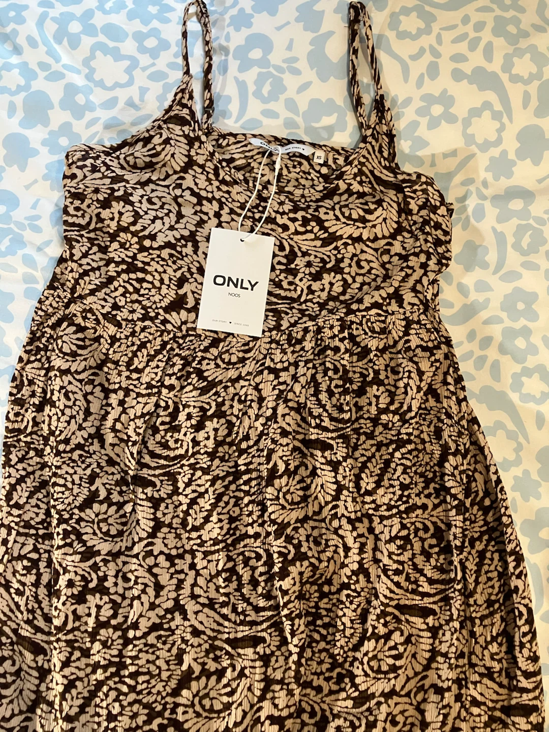 ONLY Brown Floral Print Maxi Dress