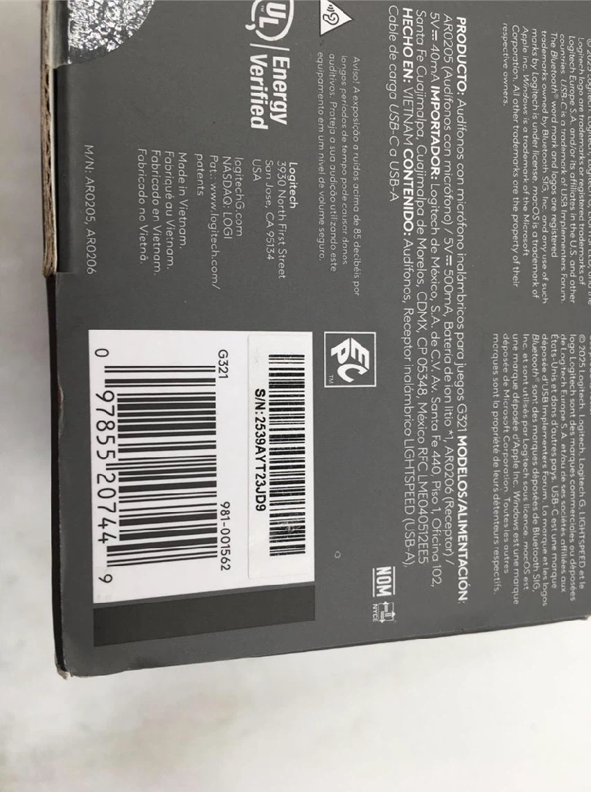 Logitech G321 Lightspeed Wireless Bluetooth Gaming - photo 3