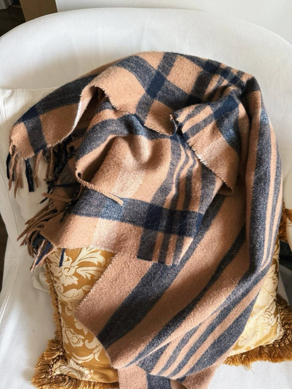 Striped Plaid Scarf unisex
