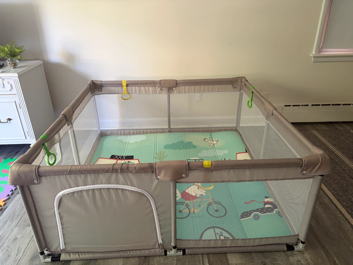 UANLAUO Playpen with Mat and Handles - photo 4