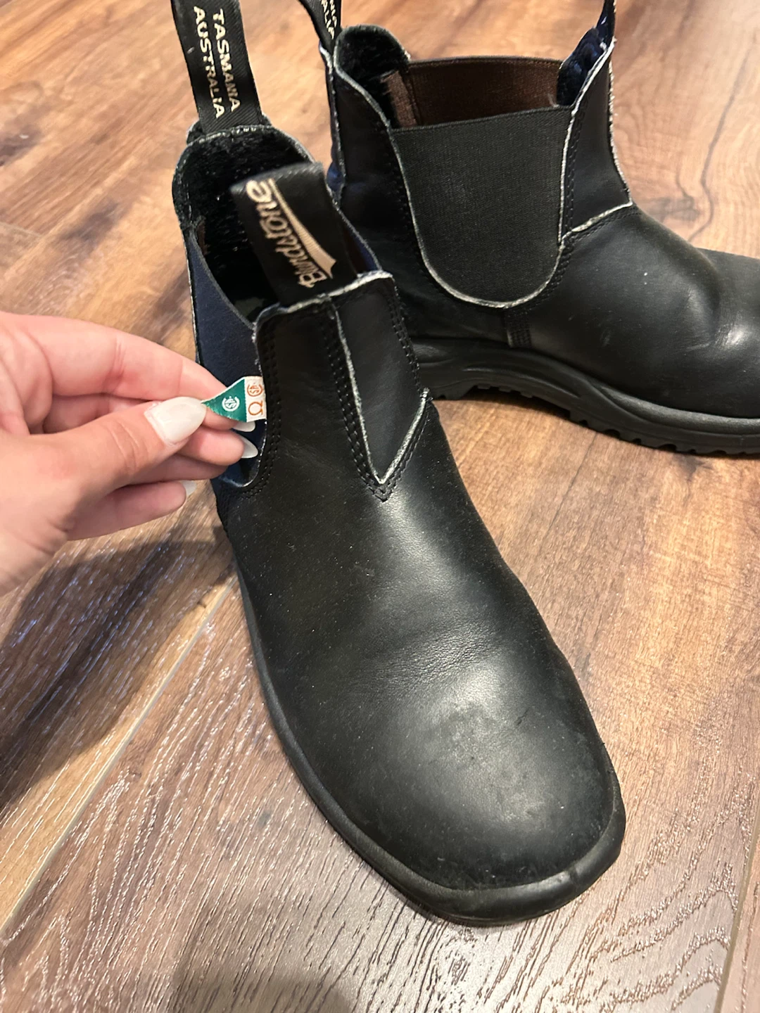 Blundstone steel toe Black Leather Chelsea Boots Size 5 - photo 2