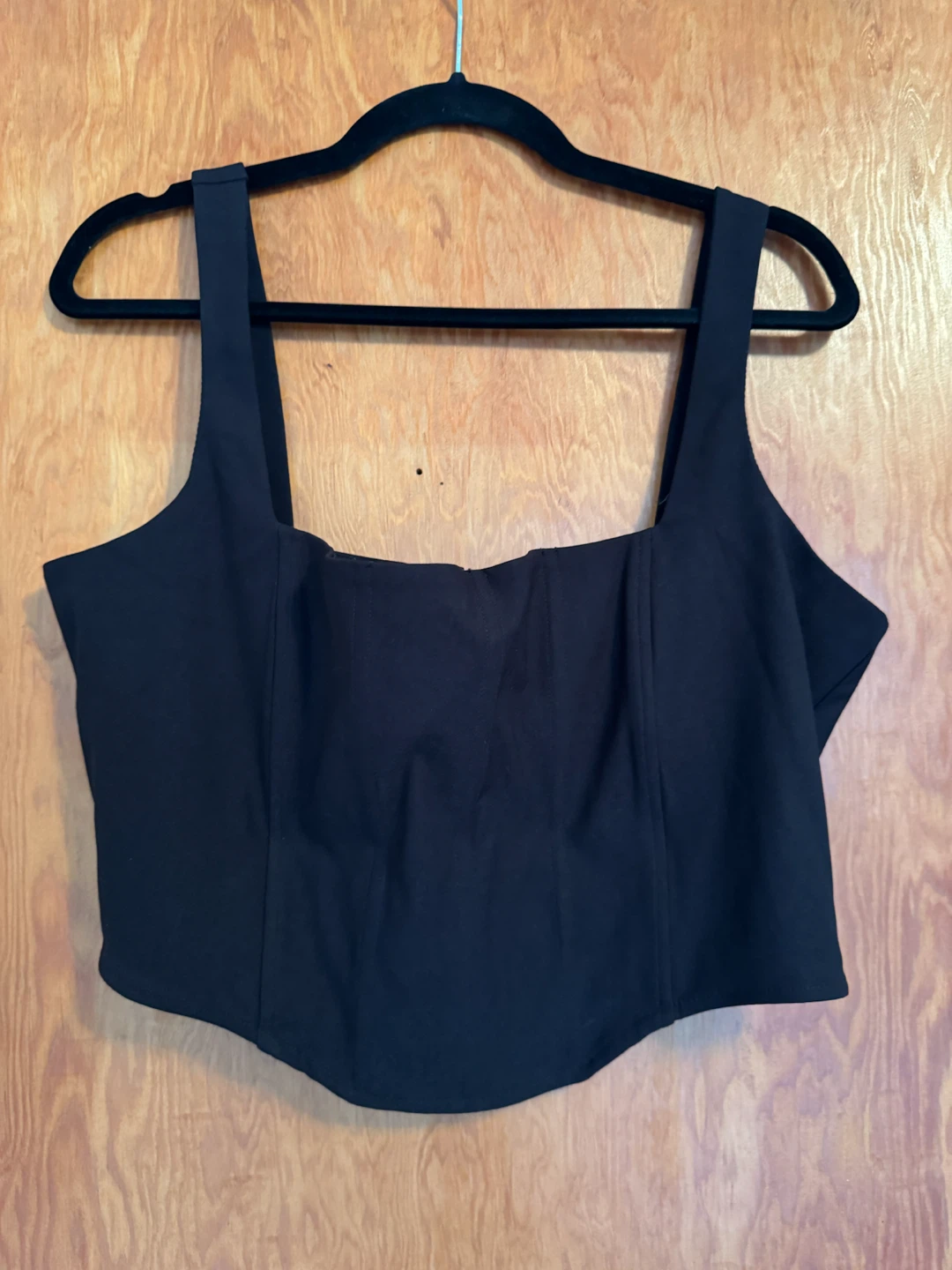 DYNAMITE Black Corset Tank Top