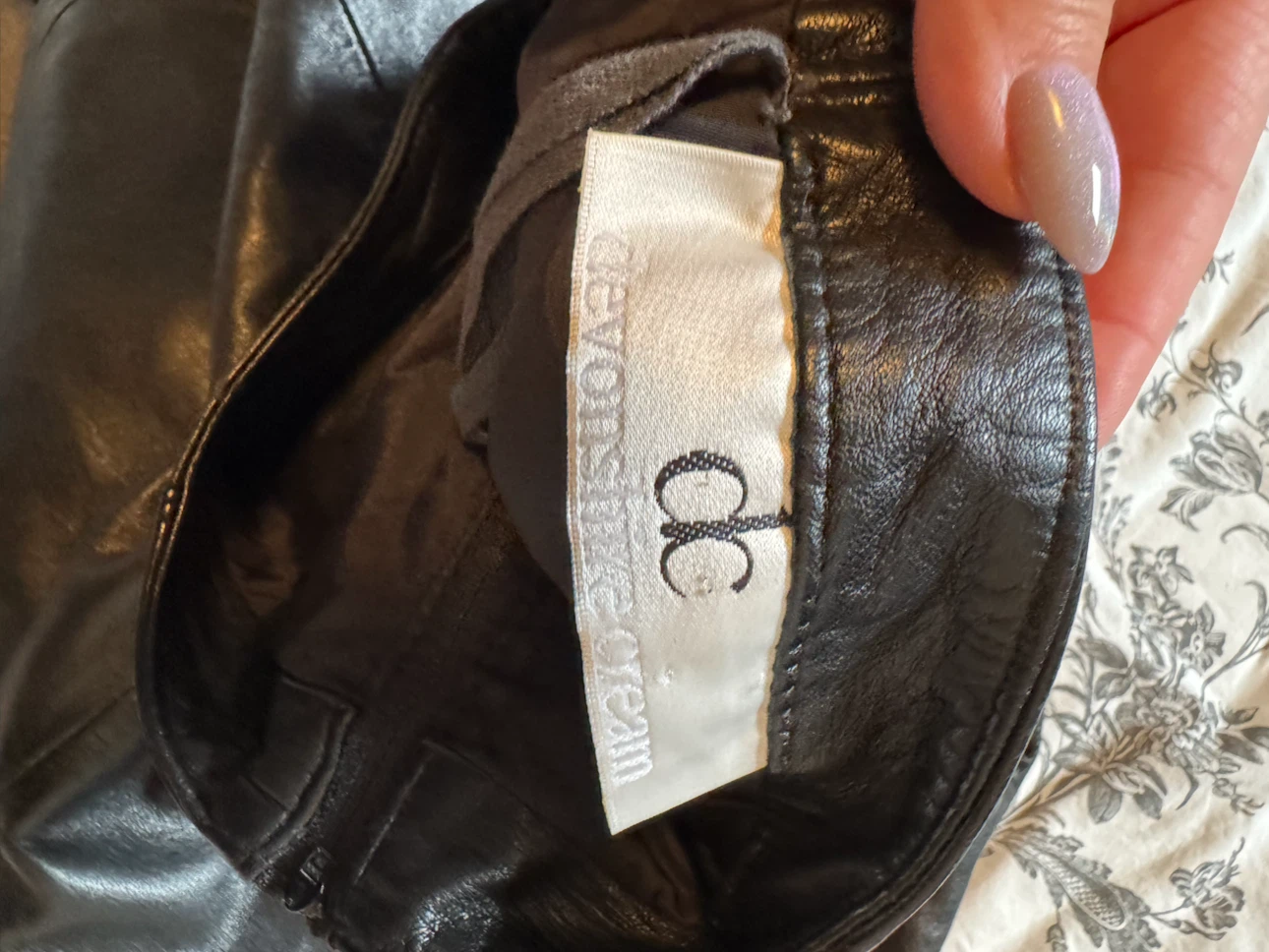 Black Leather Skirt L - photo 3