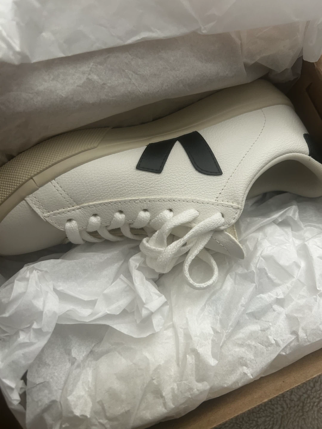 Veja Sneakers White with Black Logo - photo 5