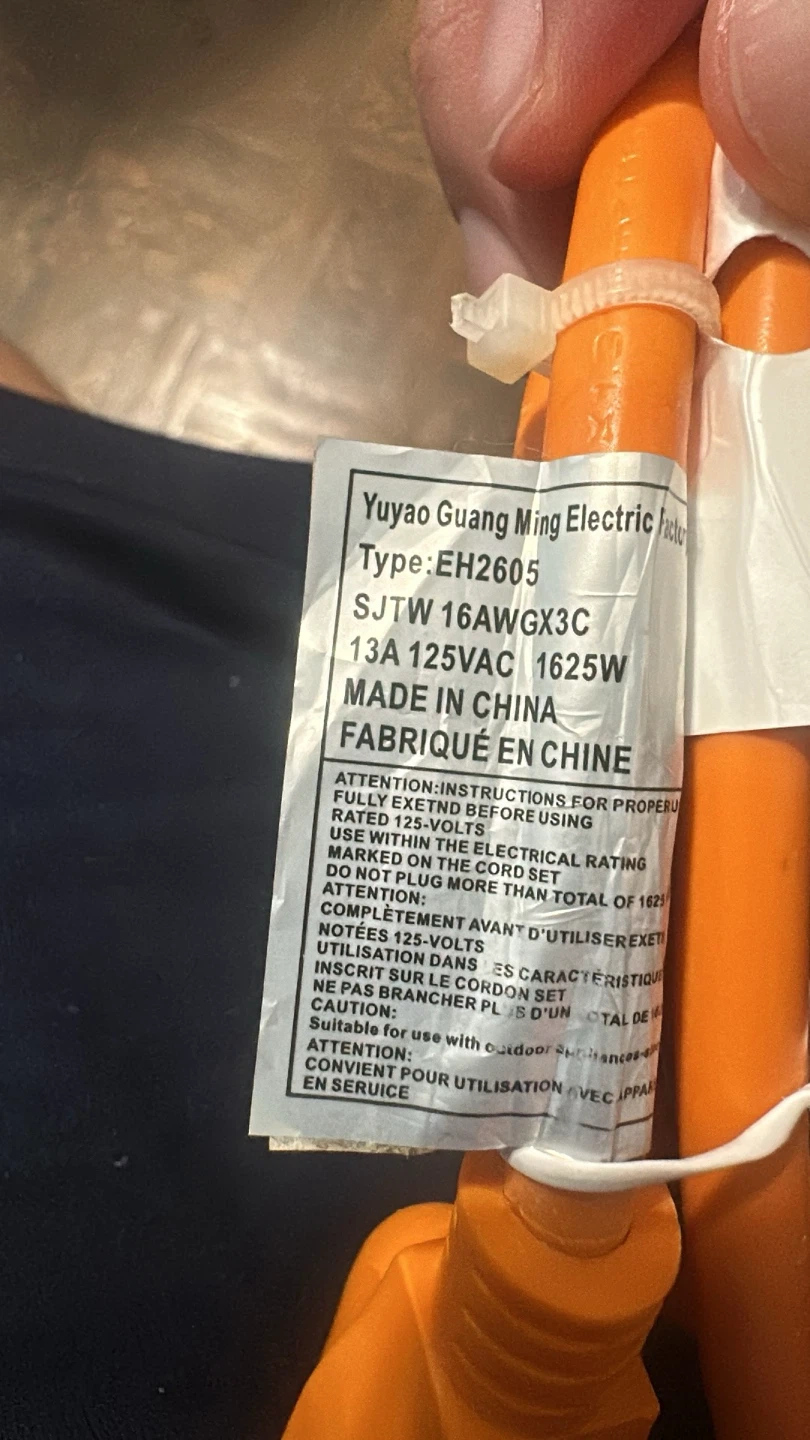 Orange Power Extension Cord 1,5 mt - photo 2