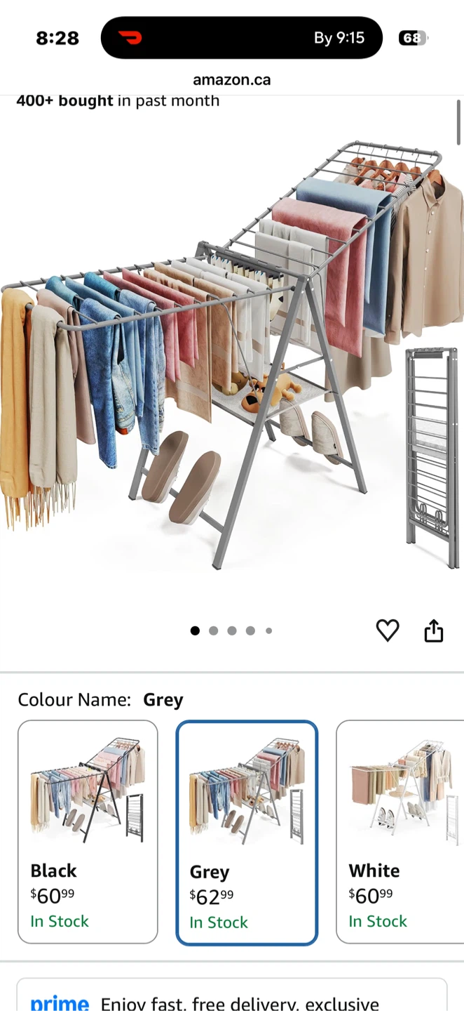 Grey Folding Drying Rack - photo 2