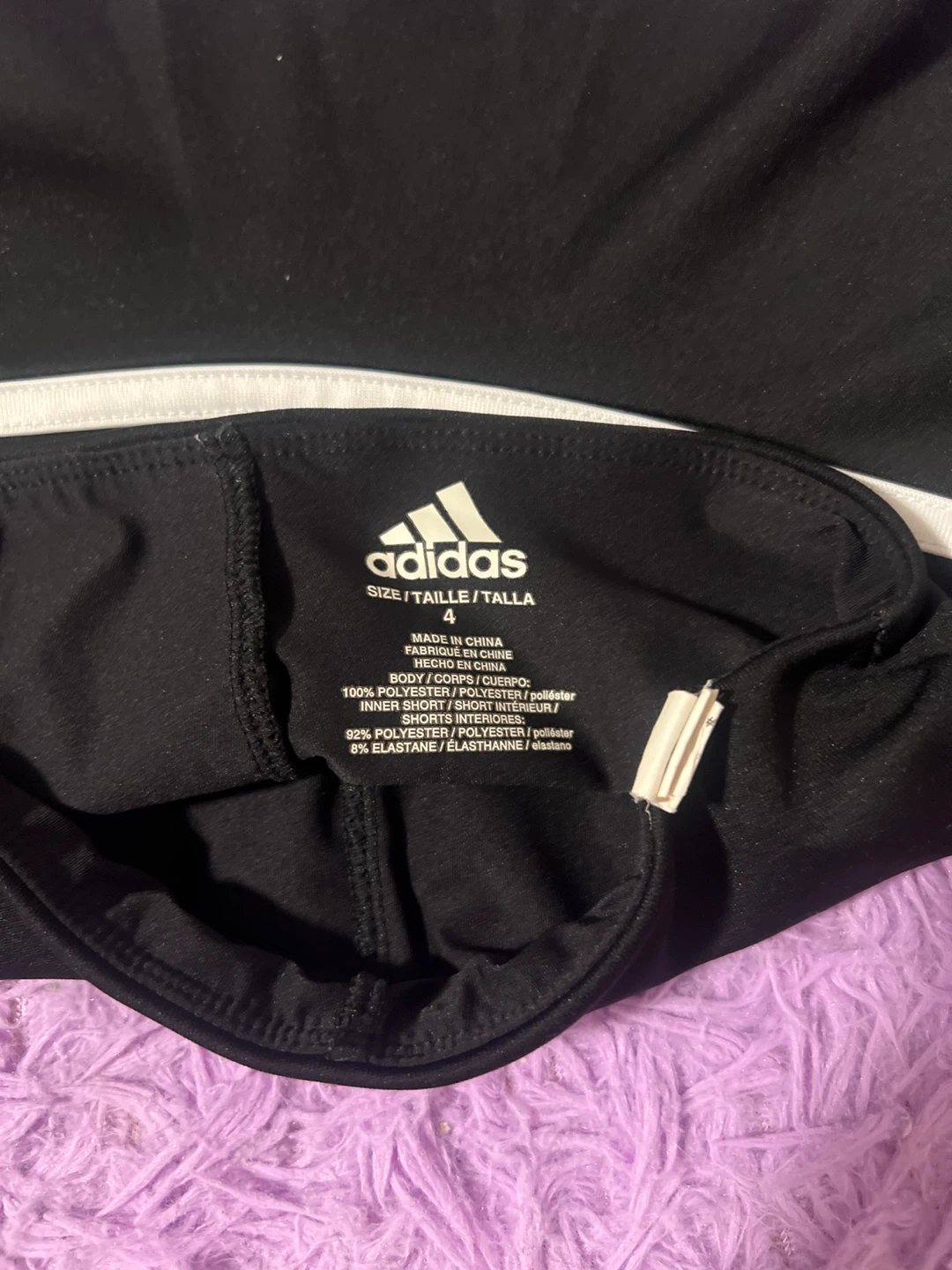 Adidas Black Skirt with Built-in Shorts Size 4 - photo 4