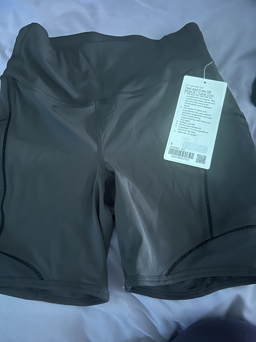 Lululemon Fast and Free HR Short 6" Black Size 8 - photo 2
