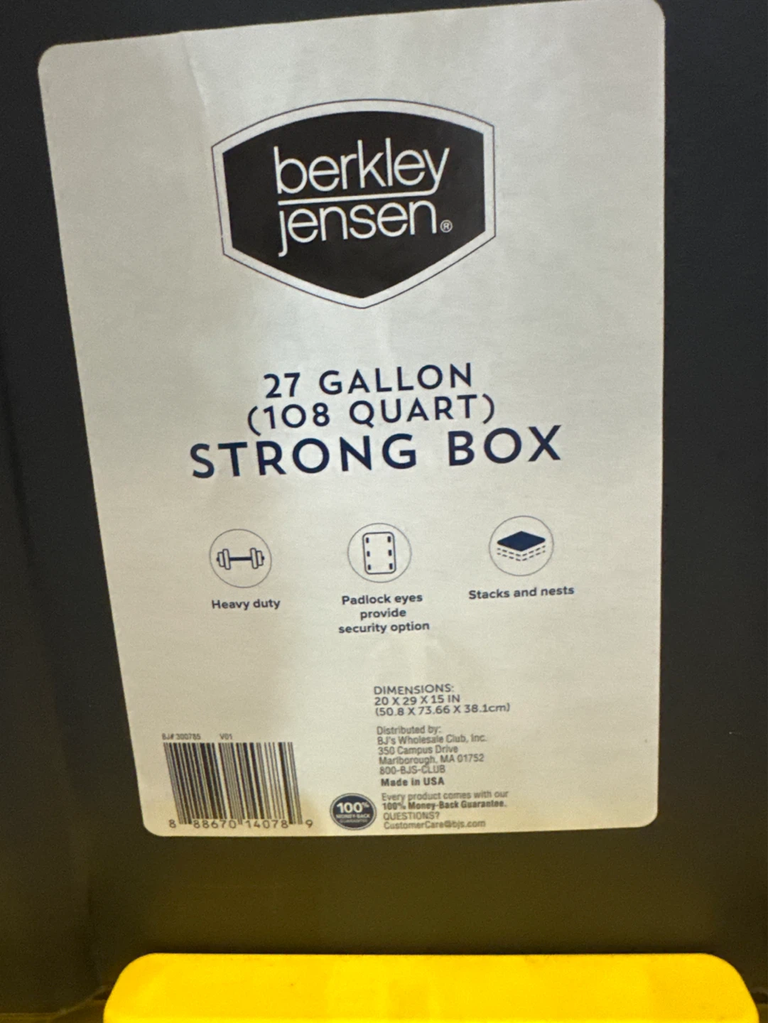 Berkley Jensen 27 Gallon Strong Box Storage Totes (Set of 3) - photo 4