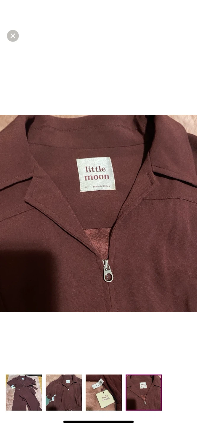 Little Moon Burgundy Jumpsuit - Medium - photo 3