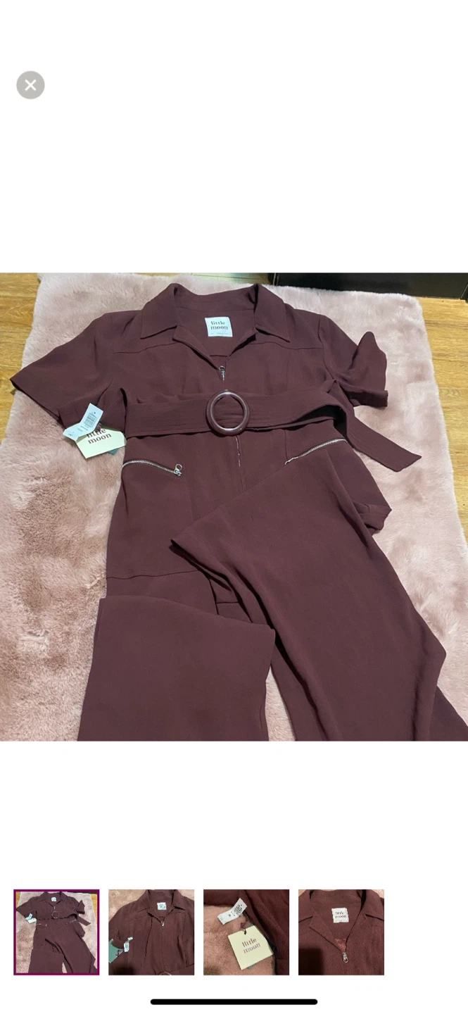 Little Moon Burgundy Jumpsuit - Medium - photo 4