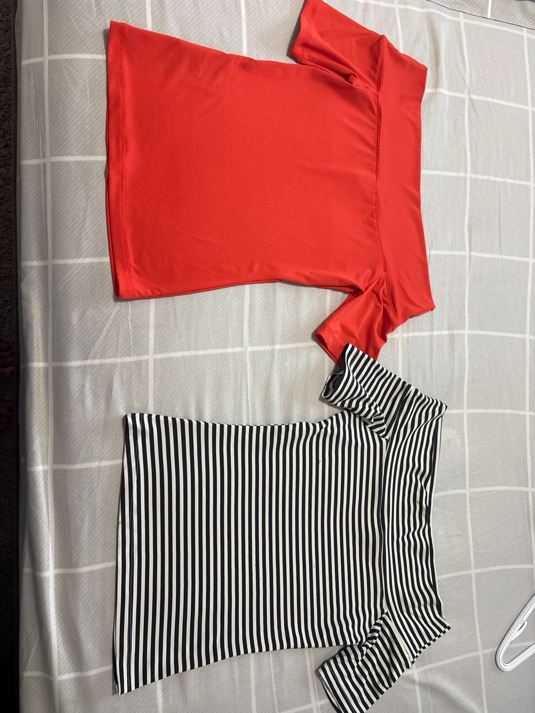 Two T-shirts: Red and Striped