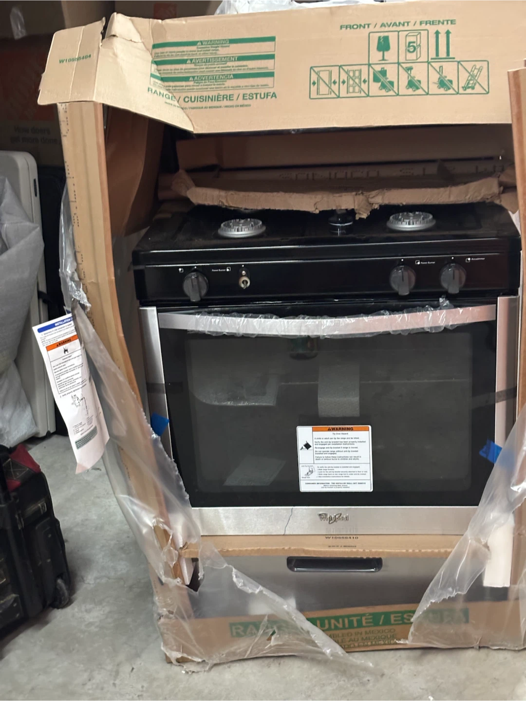 Color /Black / whirlpool stove electric