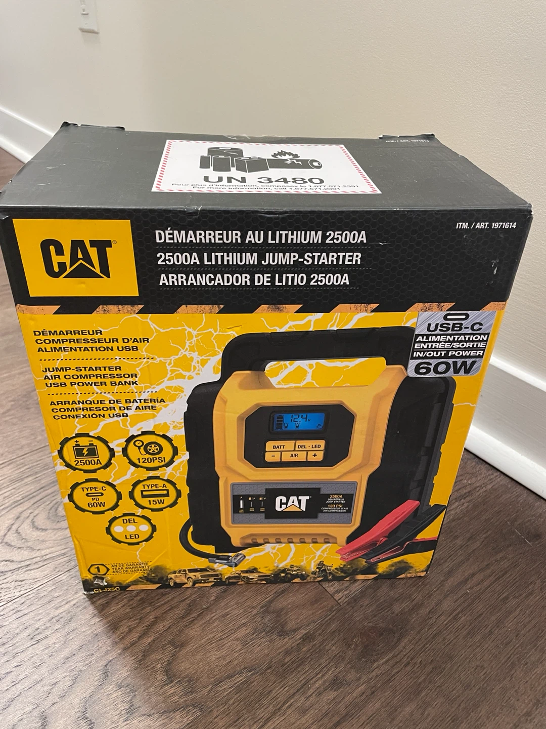 CAT 2500A Lithium Jump Starter and Air Compressor