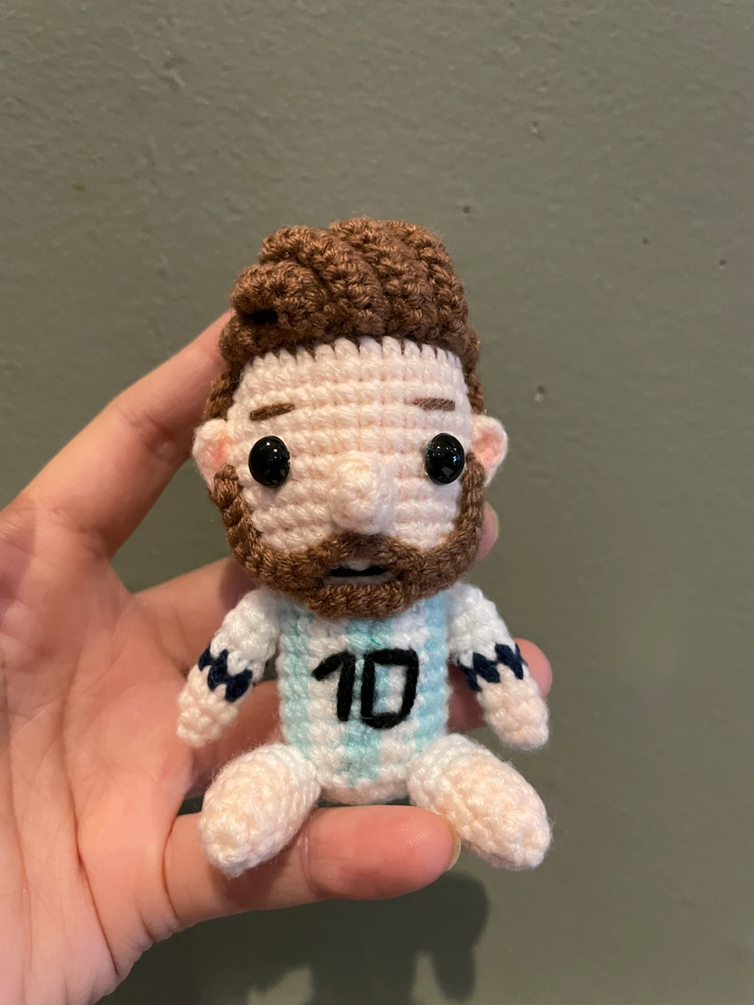 Crocheted Figure - Lionel Messi #10