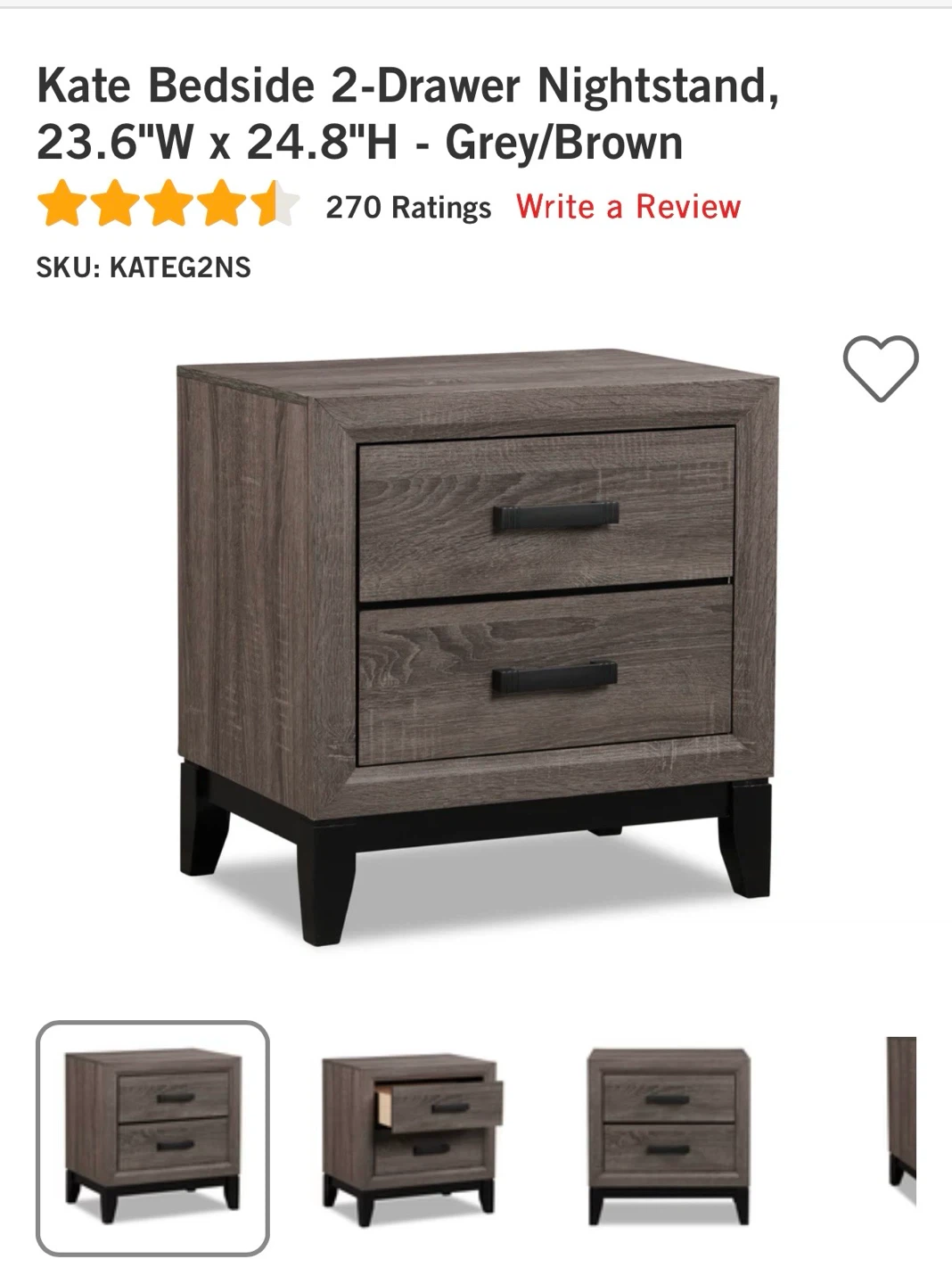 The BRICK nightstand in dark brown - photo 5