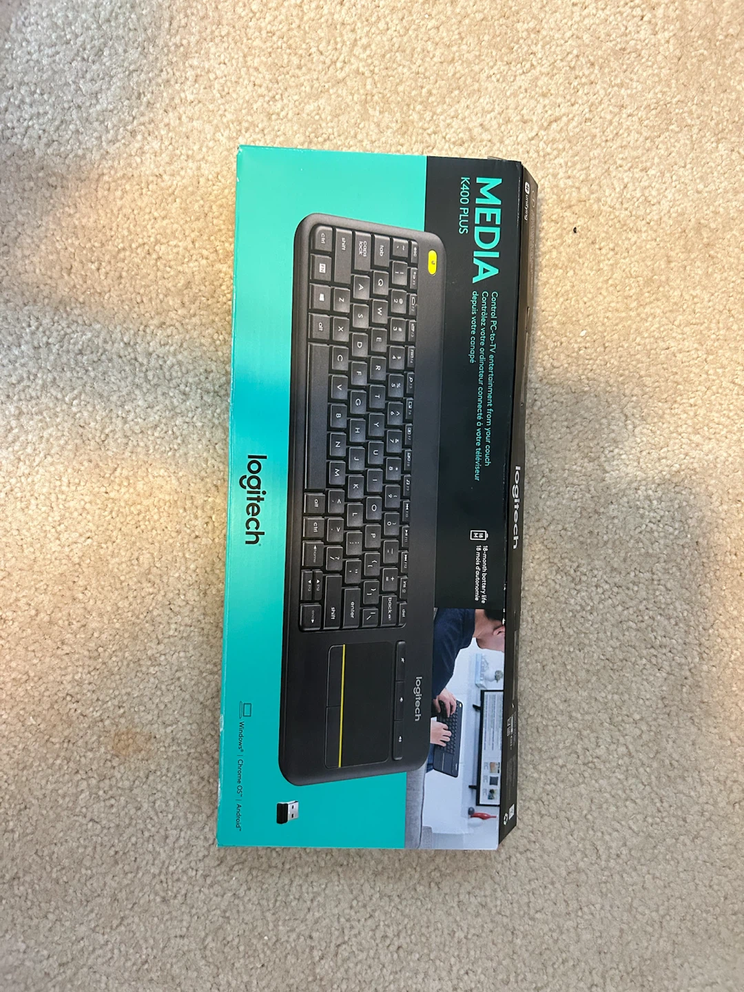 Logitech K400 Plus keyboard RF Wireless - Black