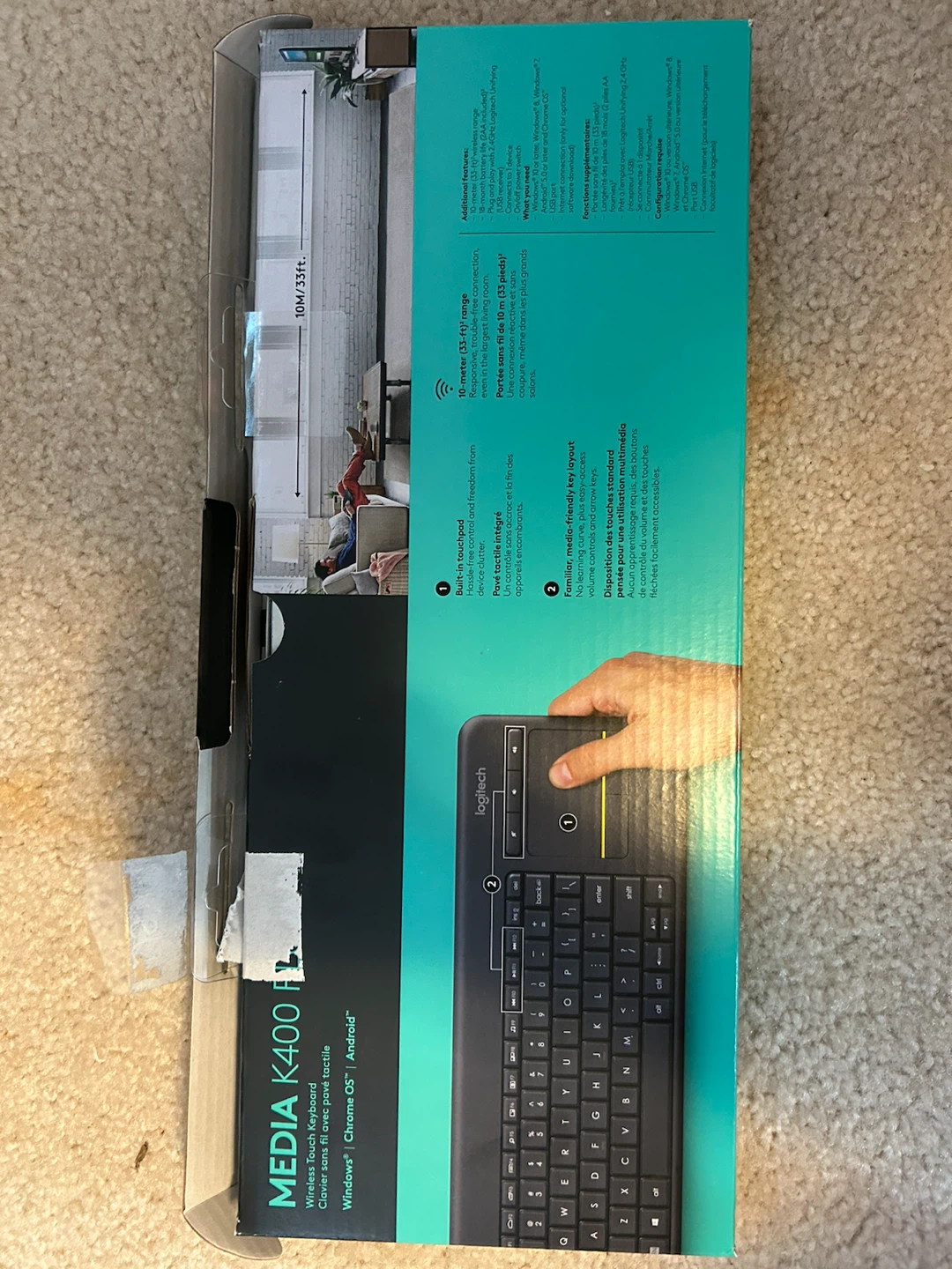 Logitech K400 Plus keyboard RF Wireless - Black - photo 4