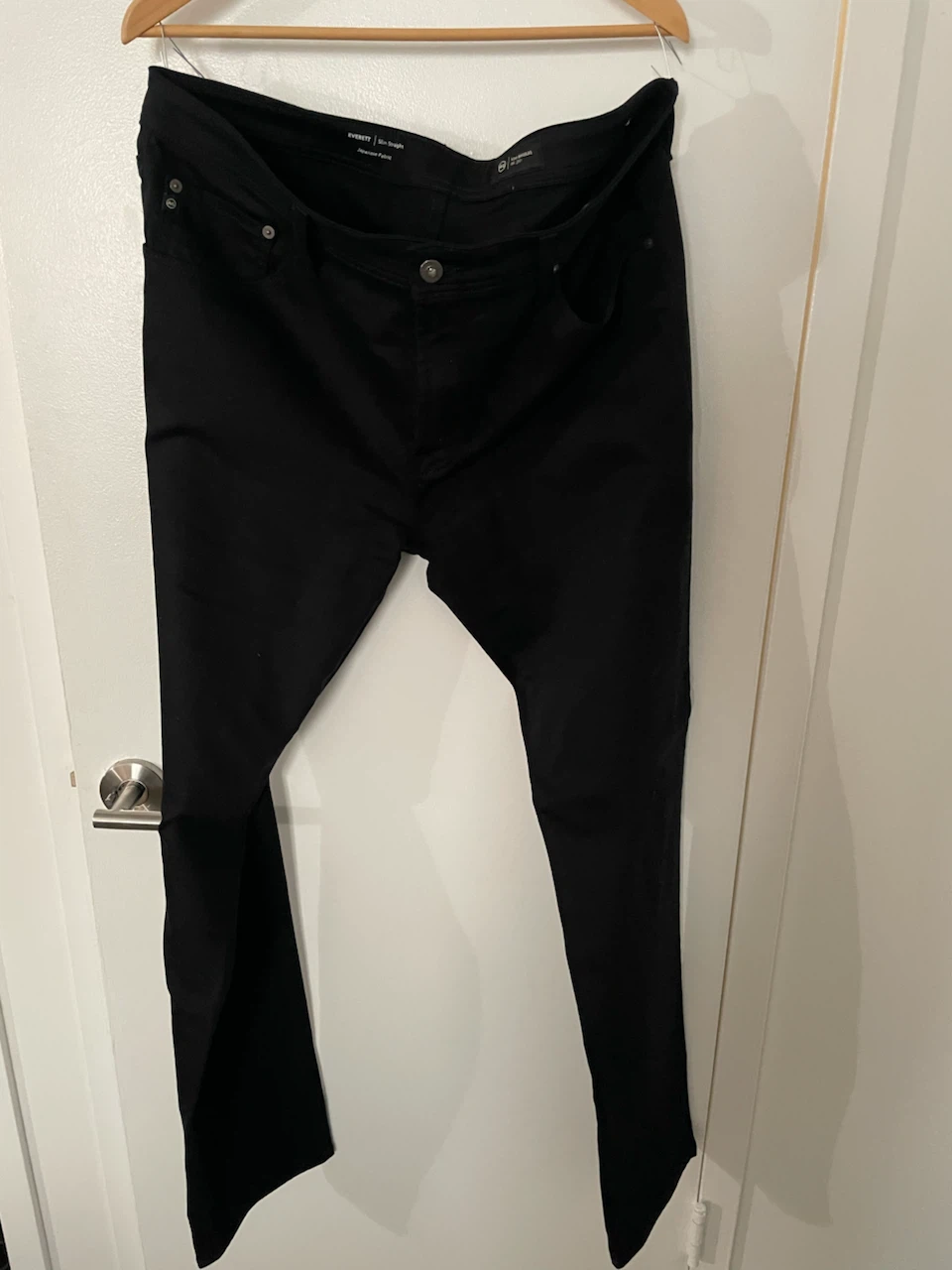 AG Jeans Black Straight Leg Jeans