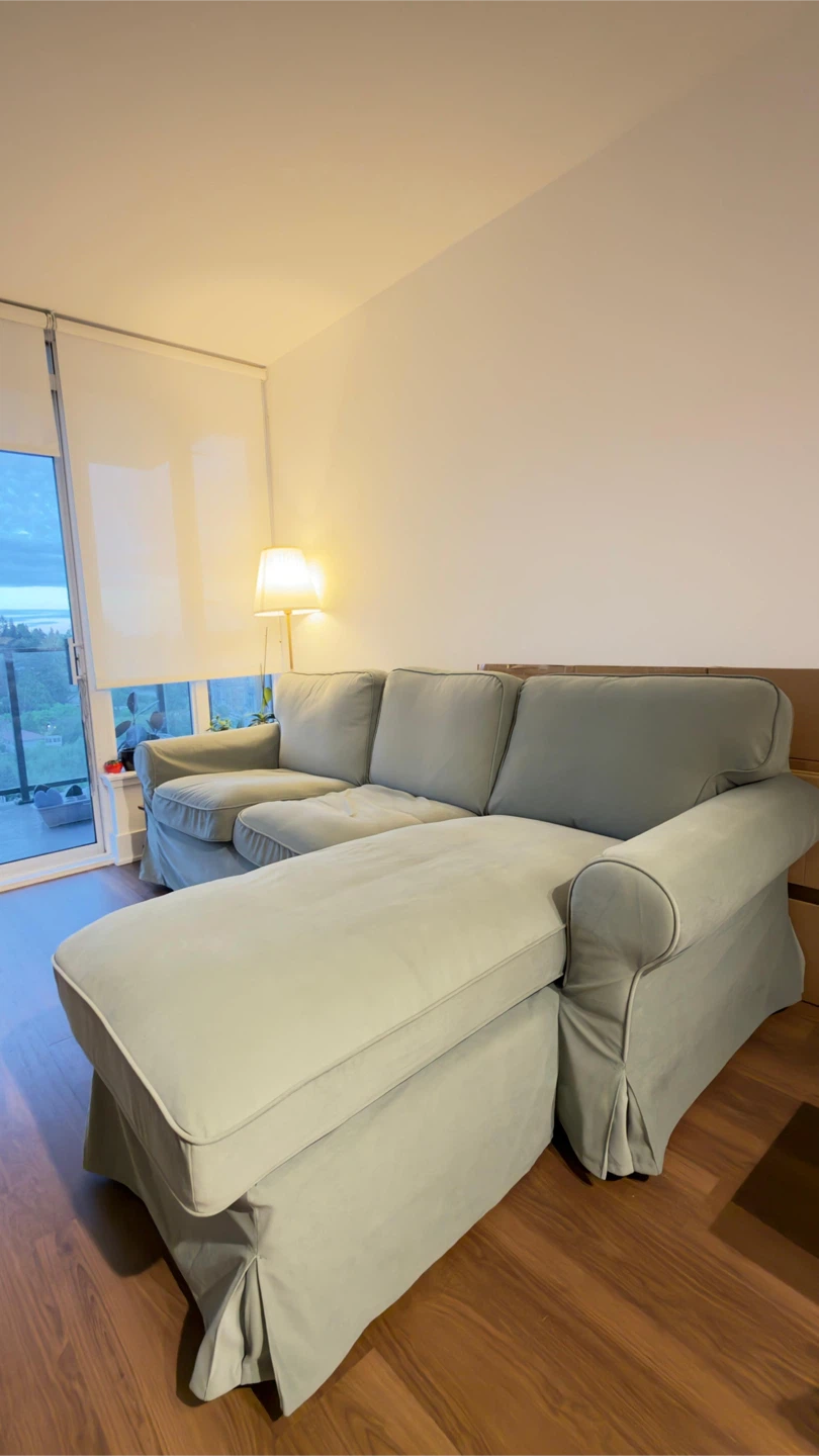 IKEA Sectional Sofa with Chaise (Cover only) - photo 2