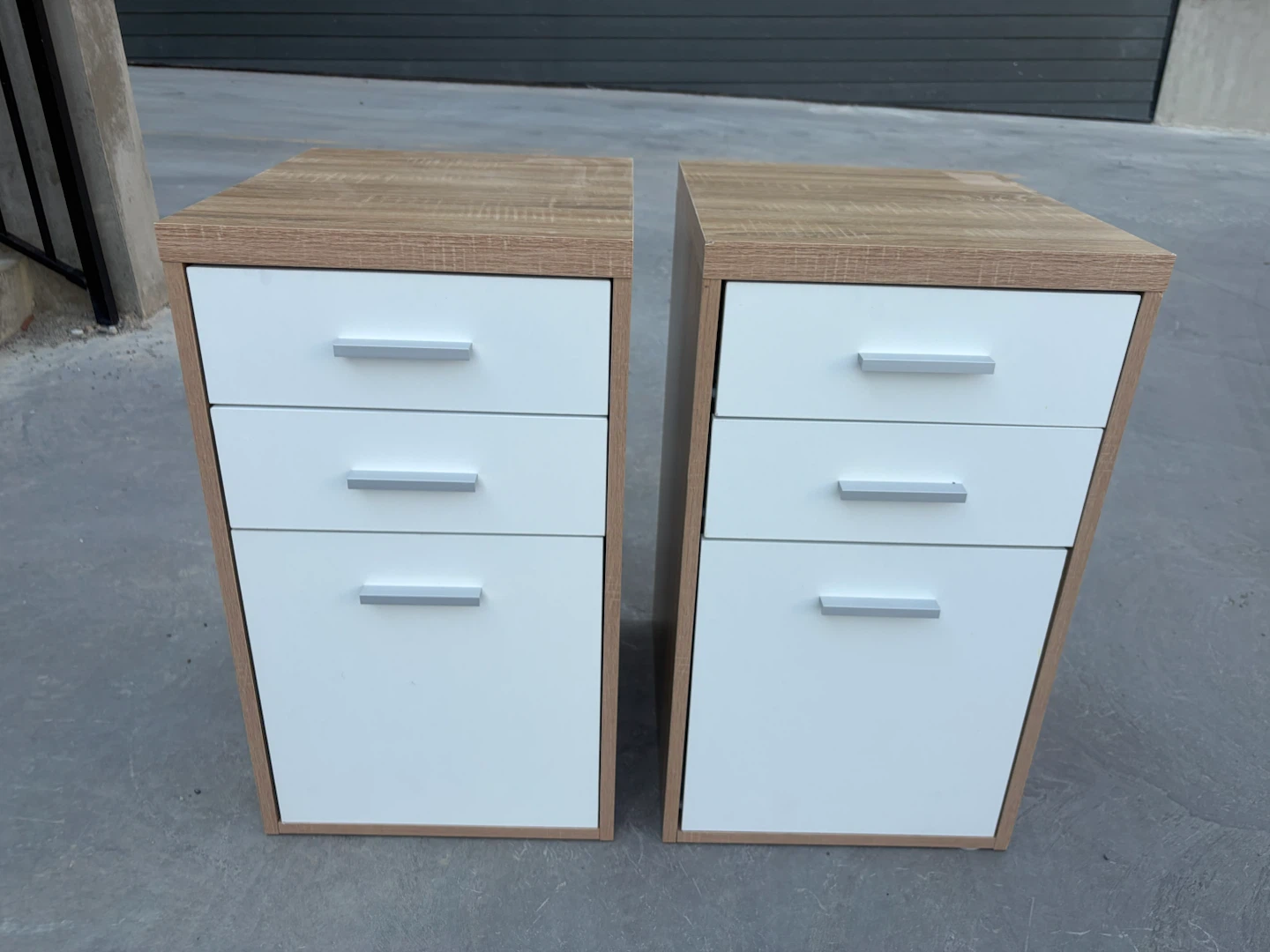 pair of file cabinets