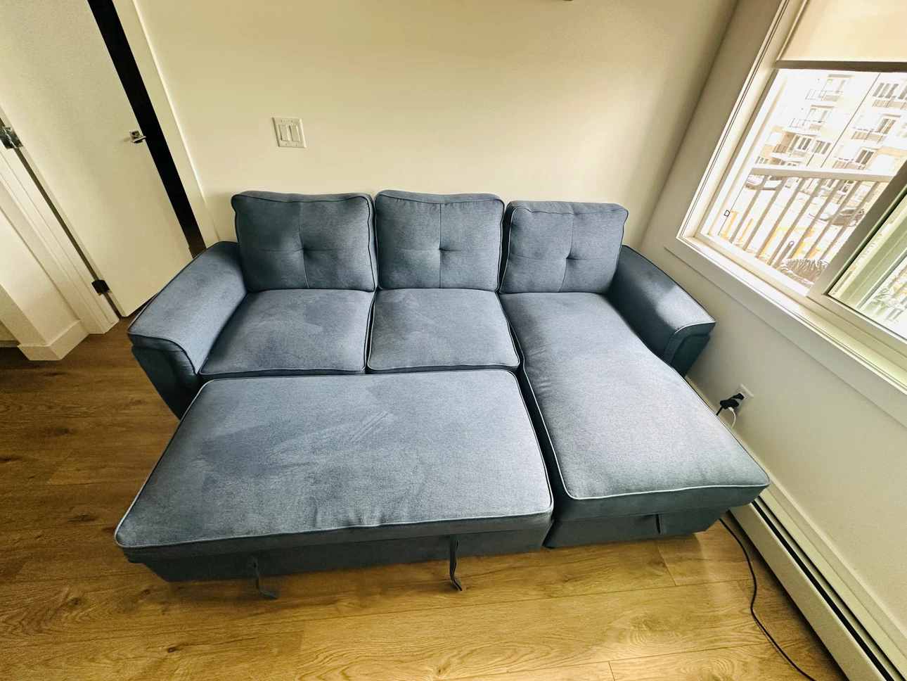 Blue Sectional Sofa with Storage - photo 2