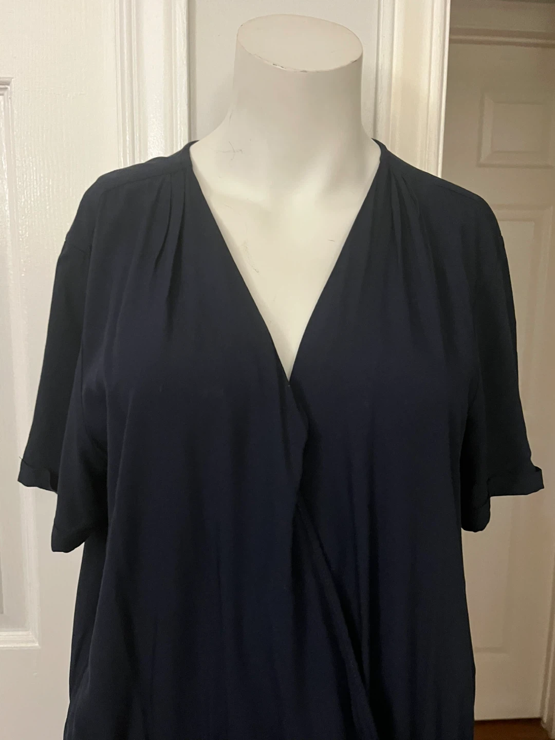 Joe Fresh Black Rayon Jumpsuit size large 10-12 - photo 5