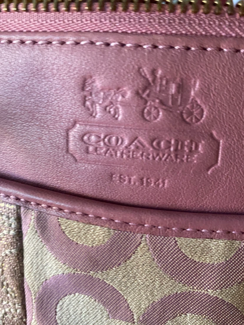 Coach Pink Monogram Shoulder Bag - photo 5