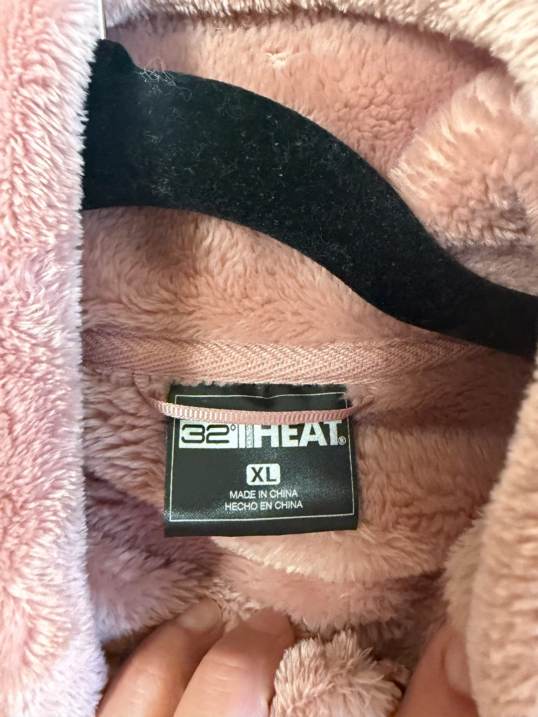 32 Degrees Heat Pink Fuzzy Fleece Jacket XL