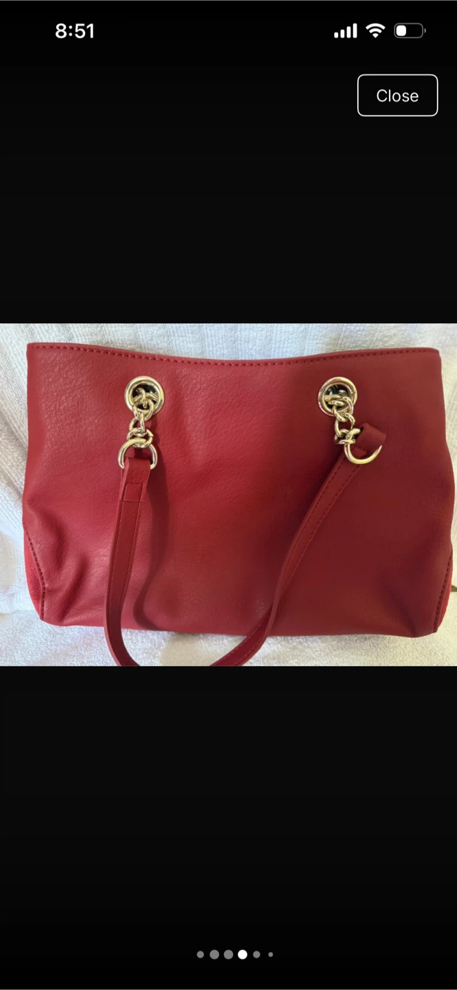 Lauren Conrad Red Tote Bag