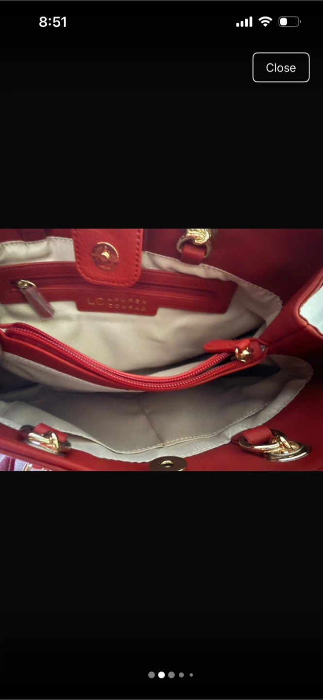 Lauren Conrad Red Tote Bag - photo 4