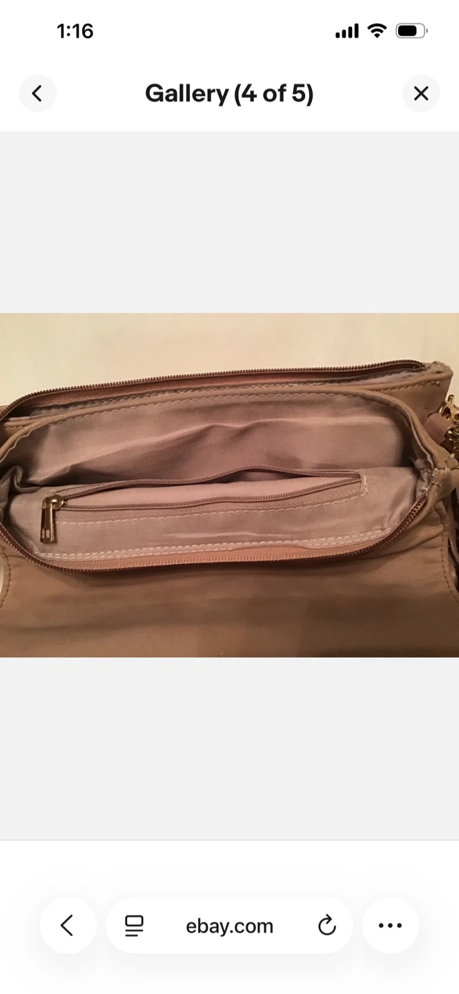 Tan Faux Leather Crossbody Bag with Fringe - photo 2