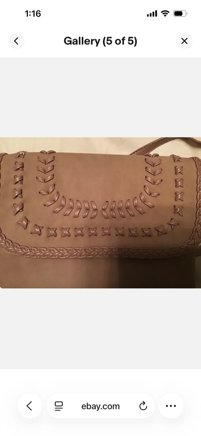 Tan Faux Leather Crossbody Bag with Fringe - photo 5