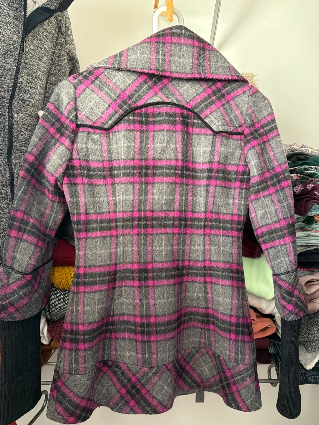 Girls Plaid Wool Blend Coat - photo 2